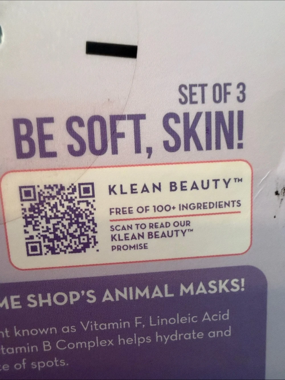 The Crème Shop Be Soft, Skin! Animated Lamb Face Mask - Sealed Box Set of 3